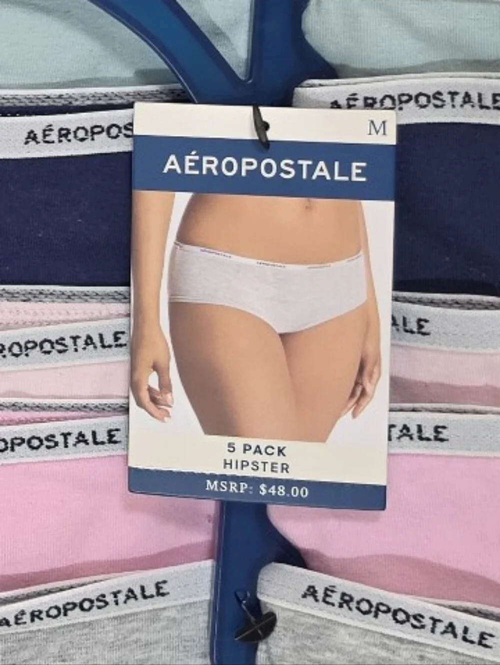 Aeropostale Women's Cheeky Hipster Hiphugger Underwear Panties 5-Pack M